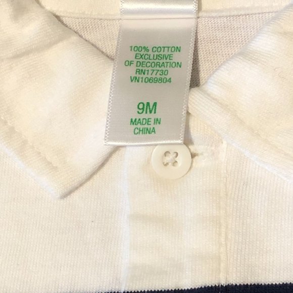 Circo Boys Bodysuit Short Sleeves Multi-colored Stripes 3 Button Front 9 M - Picture 6 of 9